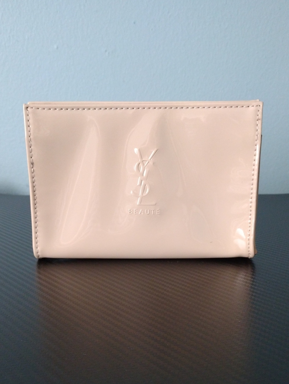 YSL Beaute Glossy Light Beige Cosmetics Pouch